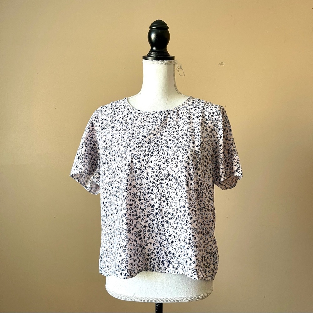 TOMMY HILFIGER | Pale Pink Floral Blouse Sz M
